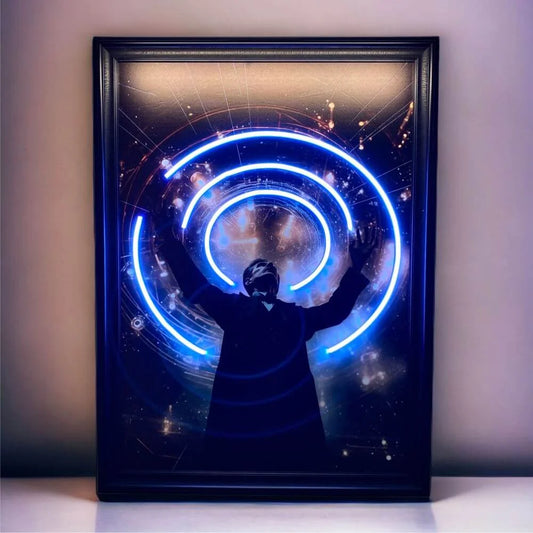 Lienzo LED de neón Nicola Tesla
