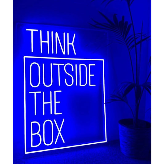 Letrero de neón LED "Think Outside Of The Box"