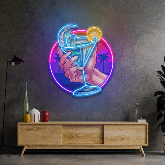 Cóctel Tropical Letrero de Neón LED Luz de Neón