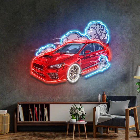 Neón LED Arte de Neón Coche Quemando Neumáticos Letrero de Neón Luz de Neón