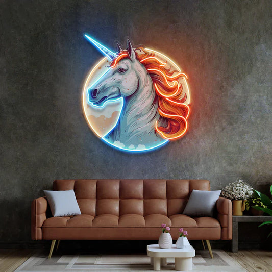 Unicornio 2 Arte Neón Letrero LED Luz de Neón