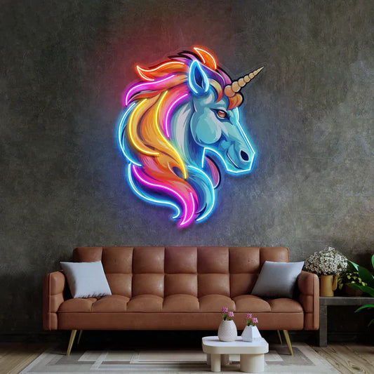 Luz de neón LED Arte neón unicornio