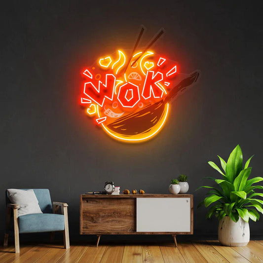 Letrero de neón LED para arte de neón WOK